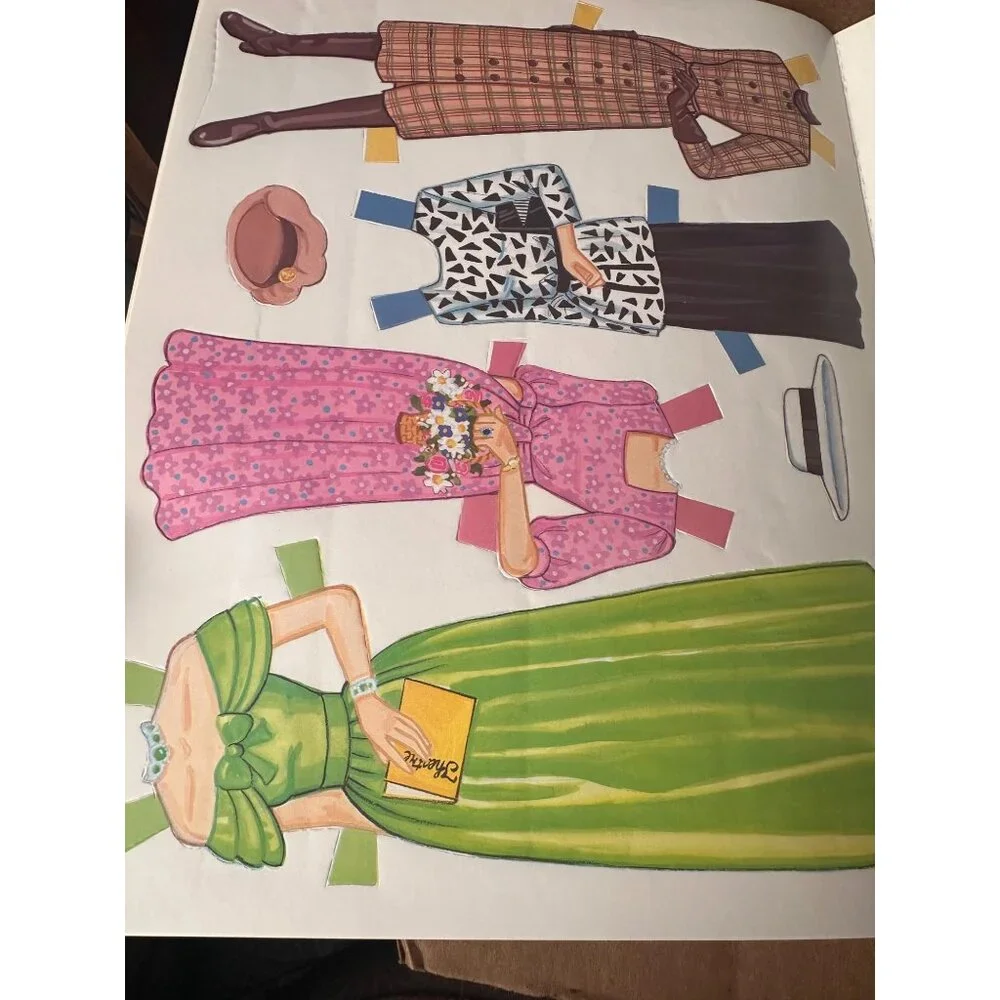 Princess Diana Paper‎ Doll Book 1985 Golden Pre-Cut Fashions & Doll  crown